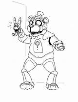 Withered Freddy From FNAF coloring Page  Download Print Or Color sketch template