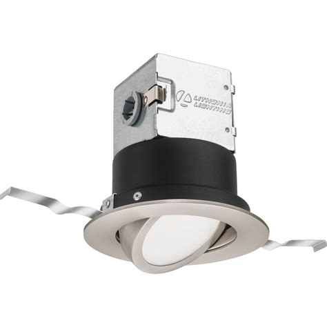 Lithonia Lighting Lithonia OneUp 4 in. Brushed Nickel Recessed ...