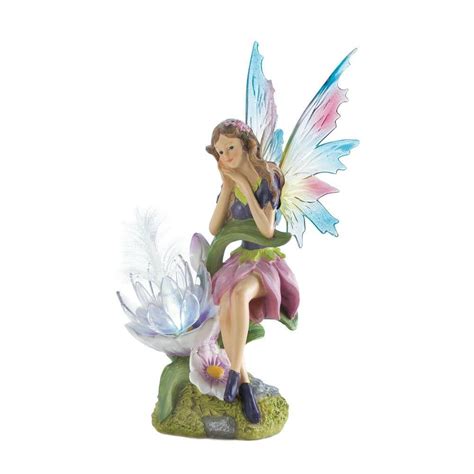 Summerfield Terrace Gothic Fairy Figurines, Fairies Garden Miniature Solar Powered Outdoor ...