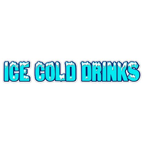 ICE COLD DRINKS Concession Decal drink beer sign signs - Walmart.com - Walmart.com