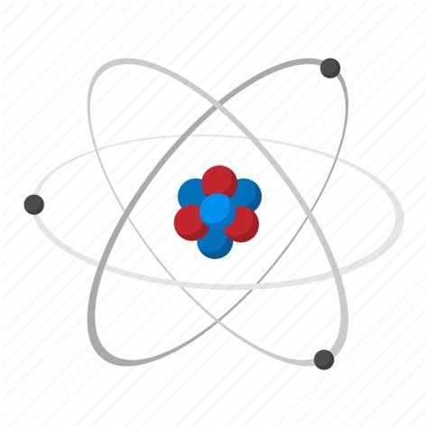 Atom, cartoon, chemistry, neutron, nuclear, nucleus, physics icon