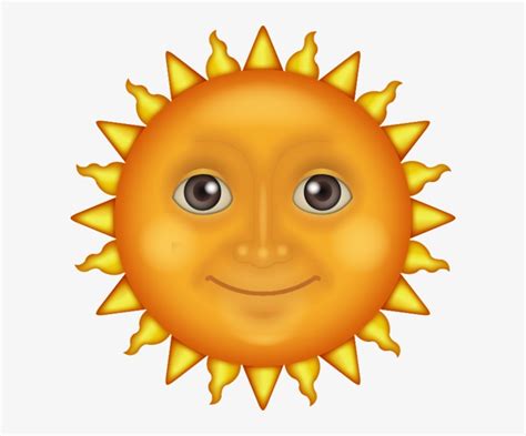 Download Transparent Sun Emoji Vector Transparent Download - Emoji Sun - PNGkit