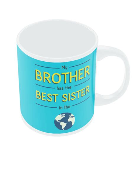 Best Sister in the World White Coffee Mug Gift(Blue) – PosterGuy