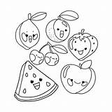 Kawaii Früchte Ausmalbild Für Kinder  Kostenlos Drucken Und Online sketch template