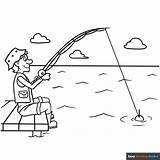 Fishing Coloring Page sketch template