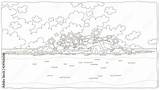 Deserted Island Coloring Page sketch template
