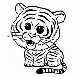 Premium Vector  Illustration Of cartoon tiger coloring book sketch template