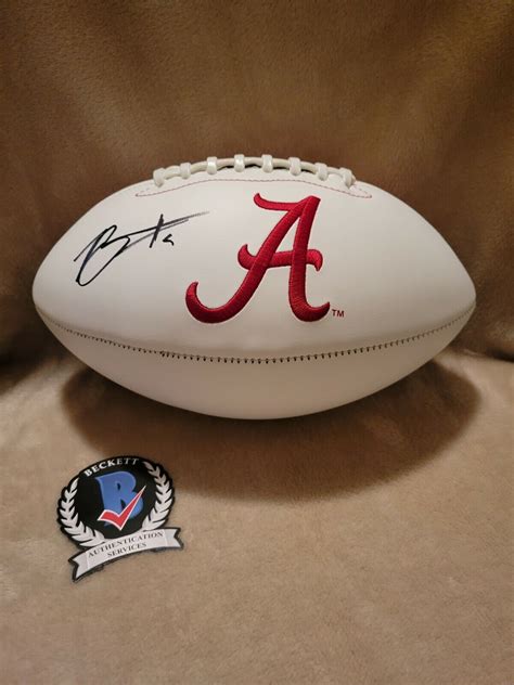 Bryce Young Autographed Signed Autograph Alabama White Logo Football W ...