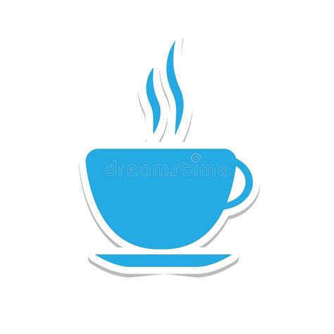 Hot Coffee Sticker. Vector Illustration Decorative Design Stock Vector - Illustration of food ...