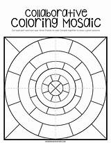 Mosaic Coloring Patterns sketch template