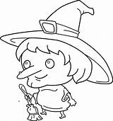 Cute Witch Coloring Page  Free Clip Art sketch template