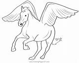 Pegasus 2 Coloring Page For Kids  Free Printable sketch template