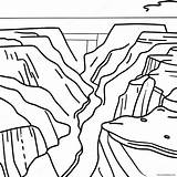 Grand Canyon Scenic View Coloring Page 29584 23387 sketch template