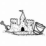 Sandcastle Coloring Pages sketch template