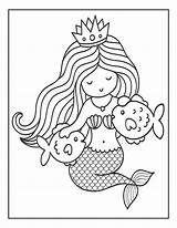 Mermaid Coloring Pages 13  Etsy sketch template