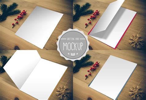 Greeting Card Mockup | Print Templates ~ Creative Market