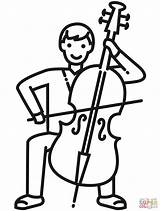 Cello Coloring Page sketch template