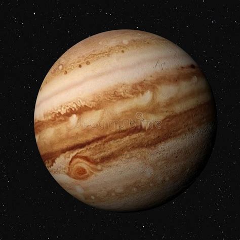 Jupiter. Planet of Jupiter on a star background. Very detailed 3d ...