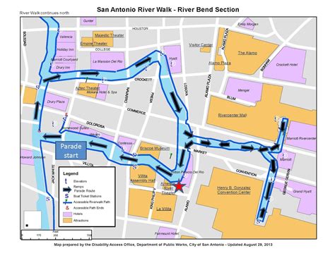 San Antonio Riverwalk Map Printable