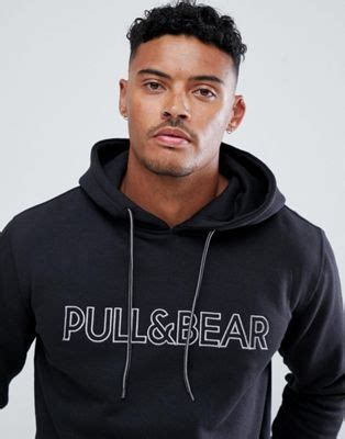 Pull&Bear hoodie in black with logo Pull Bear Outfits, Pull And Bear Outfit, Pull And Bear ...