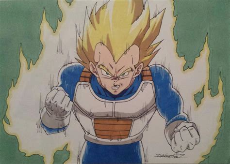 Vegeta classic manga style drawing | DragonBallZ Amino