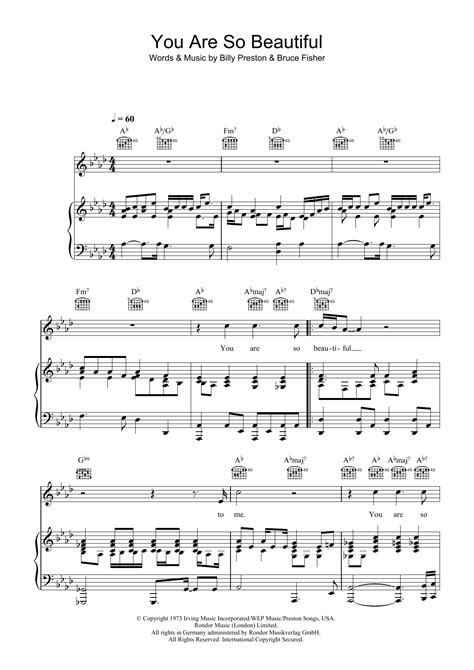 You Are So Beautiful | Sheet Music Direct