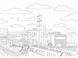 Free Factory To Color Coloring Page  Printable Pages For sketch template