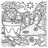 Sand Beach Coloring Pages sketch template