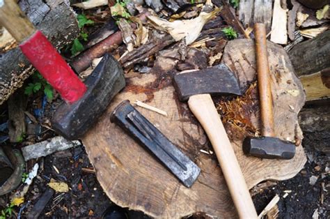 Splitting Logs for Firewood | Dengarden