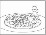 Salad Coloring Pages sketch template