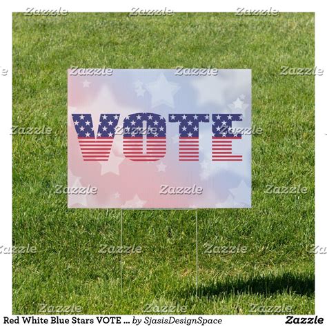Red White Blue Stars VOTE Yard Sign Outdoor Signs, Wedding Resources, Diy Face Mask, Dog Design ...
