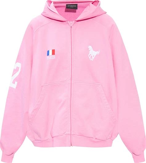 Buy Balenciaga Zip Up Hoodie 'Pink' - 720425 TNVD4 5630 | GOAT