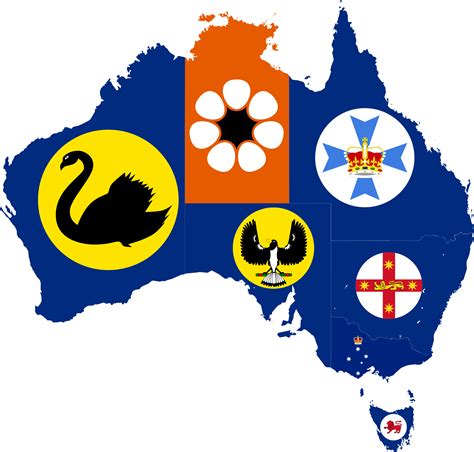 Flag-map of States and territories of Australia.png ... - ClipArt Best ...