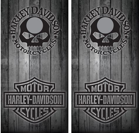 Harley Davidson Version 13 Cornhole Set with Bags - Custom Cornhole, LLC