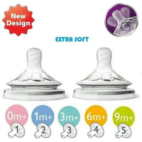 Jual DOT AVENT DOT BAYI DOT BOTOL AVENT NIPPLE NATURAL ISI 2PCS WIDE ...