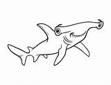 Hammerhead Shark Coloring Pages sketch template