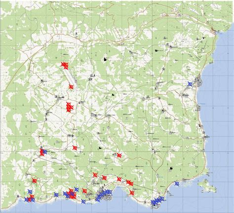 Here is a contact map. Red= I was attacked or killed. Blue=The player left me alone. : r/dayz