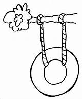 Swing Set Drawing Sketch Coloring Page sketch template