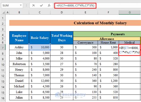 How to Calculate Monthly Salary in Excel (with Easy Steps) - ExcelDemy