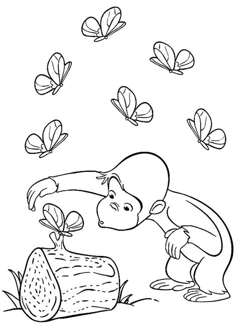 Coloring Pages | Curious George Coloring Pages Butterflies