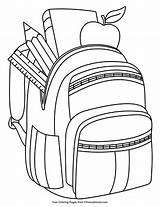 Backpack With School Supplies Coloring Page • FREE Printable PDF From  sketch template