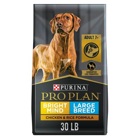 Purina Pro Plan Large Breed Senior Dog Food, Bright Mind 7+ Chicken ...