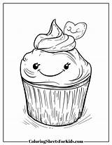 Muffin Coloring Pages Free PDF Printables  Sheets For Kids sketch template
