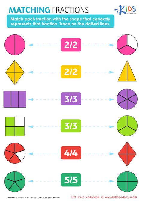 Fraction worksheets: Printable Practice Sheets for Learning Fractions