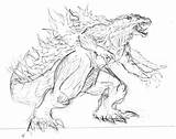 Godzilla 2000 Coloring Pages sketch template