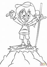Girl Hiker On A Top Of Mountain coloring page  Free Printable sketch template