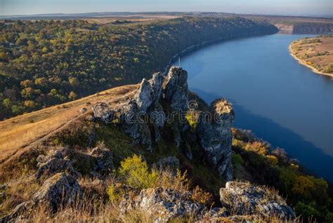 Canyon Near the Dniester River. Landscapes of Ukraine Stock Image ...