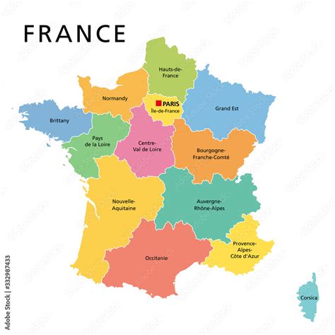 Political Map Of France Hd