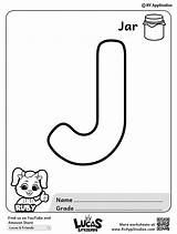Coloring Letter J Printable sketch template
