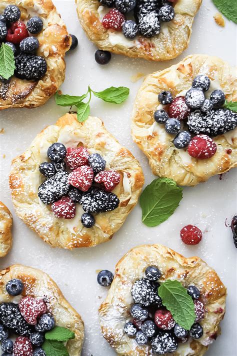 Triple Berry Cream Cheese Puff Pastry Tarts - Fetty's Food Blog